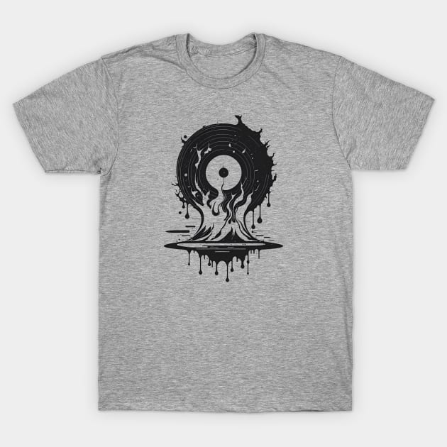 melty vinyl records T-Shirt by Trouble Makers